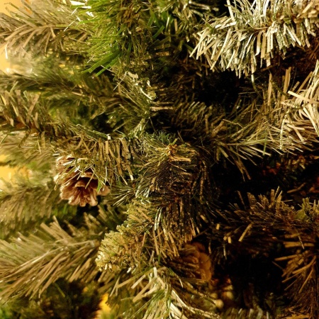 Заснеженная ёлка с шишками 140 см